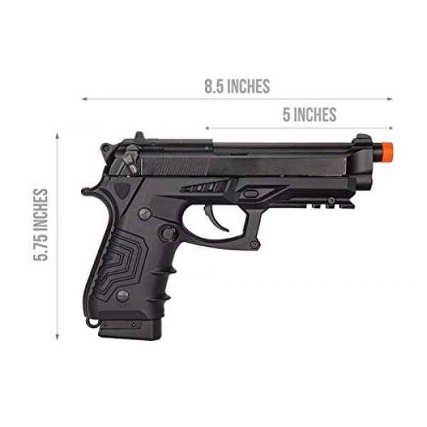 HFC Airsoft Pistol 5 HFC HG-173 M92 CO2 Blowback Airsoft 1911 Tactical Pistol Full/Semi Automatic Black with Gun Case