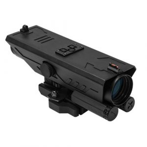 M1Surplus Rifle Scope 1 M1SURPLUS VISM Delta Model 4x30 Tactical Ops Scope with Integral Quick Detach Mount + White & Red Navigation LED Lights + Back-Up Fiberoptic Iron Sights/Fits Weaver Picatinny Mounts