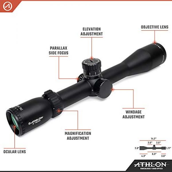 Athlon Optics Rifle Scope 2 Athlon Optics Midas TAC Riflescope 4-16x44 30mm APRS2 FFP MIL Reticle