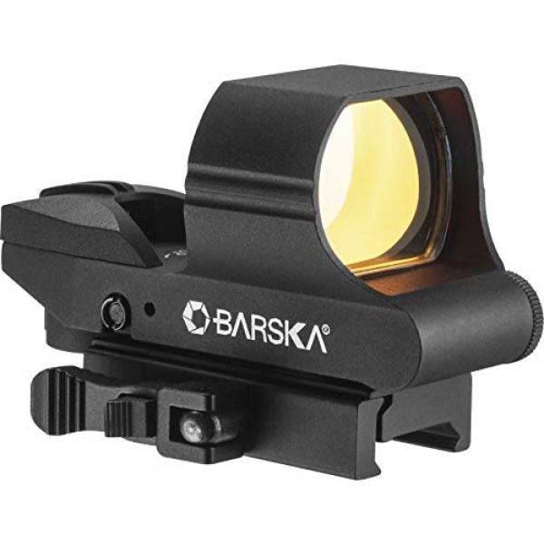 BARSKA Rifle Scope 1 BARSKA AC13154 1x40 ION Red Dot Reflex Sight Multi Reticle with Mount, Black