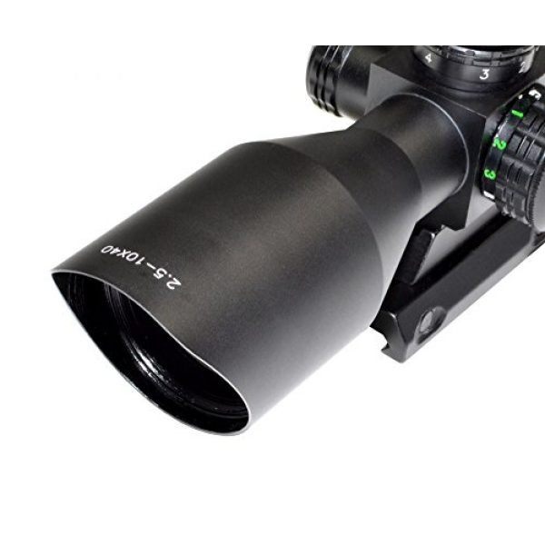 Eastvale Rifle Scope 7 Eastvale 2.5-10X40 Compact Rifle Scope with Illuminated Red, Green, Blue Mil-Dot Reticle Including Quick Detach Picatinny Mount