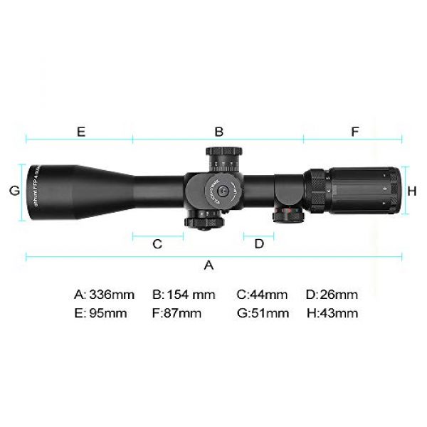 ohhunt Rifle Scope 2 ohhunt FFP Rifle Scopes 4-14X44 SFIR First Focal Plane Side Parallax Glass Etched Reticle RG Illuminated Hunting Scope