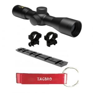 TACBRO Rifle Scope 1 TACBRO Ruger 10/22 Black (Blued) 4x30 Rifle Scope w/ Free Mount & Rings with one free TACBRO opener(Randomly Selected color)