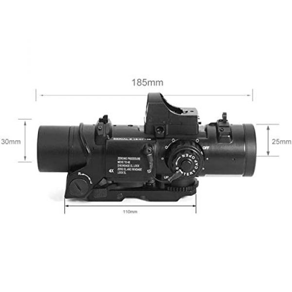 TTHU Rifle Scope 2 TTHU Rifle Scope 4X Fixed Dual Purpose Scope with Mini Red Dot Scope Red Dot Sight for Rifle Hunting Shooting