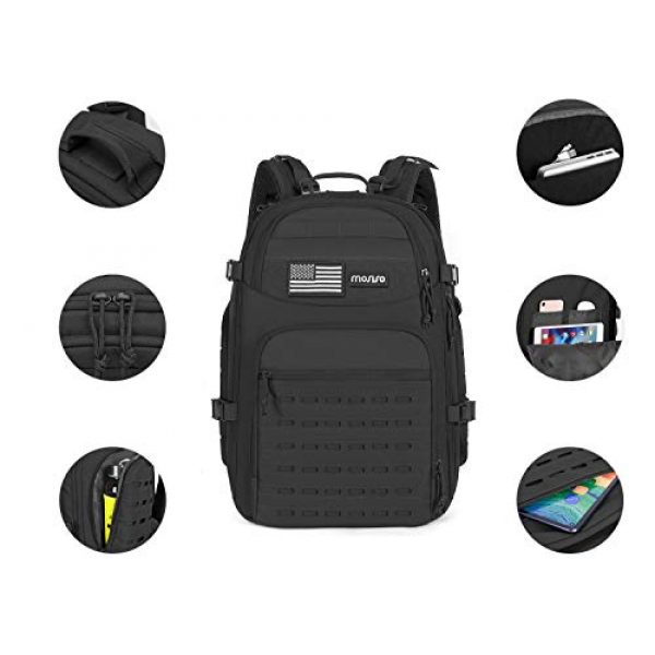 MOSISO Tactical Backpack 2 MOSISO Tactical Backpack, 3 Day Molle Rucksack Hiking Daypack Men Shoulder Bag