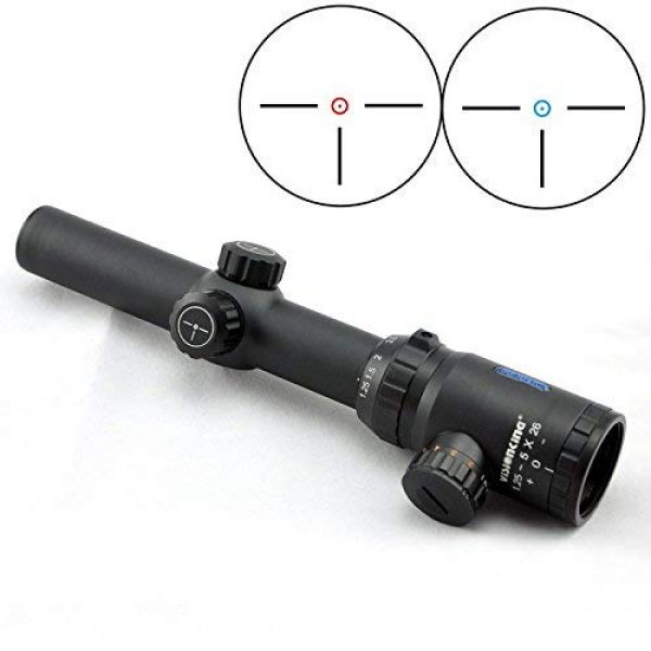 Visionking Rifle Scope 2 Visionking 1.25-5x26 Rifle Scope with Picatinny Rings