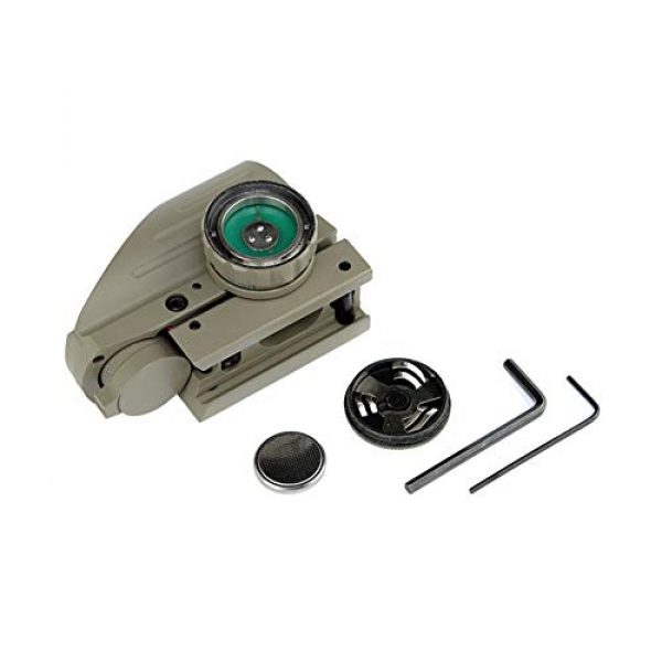 DJym Rifle Scope 3 DJym Sand Color Red and Green Dot Reflex Sight Scope with Broad Gauge Electrodeless Used for Hunting Rifle Scope