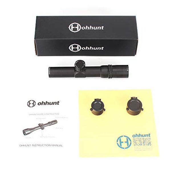 WINFREE Rifle Scope 6 WINFREE 4.5x24 Rifle Scope 30mm Tube Second Focal Plane Tactical Optics Sight 1/2 Half Mil Dot Reticle Turrets Reset Riflescope
