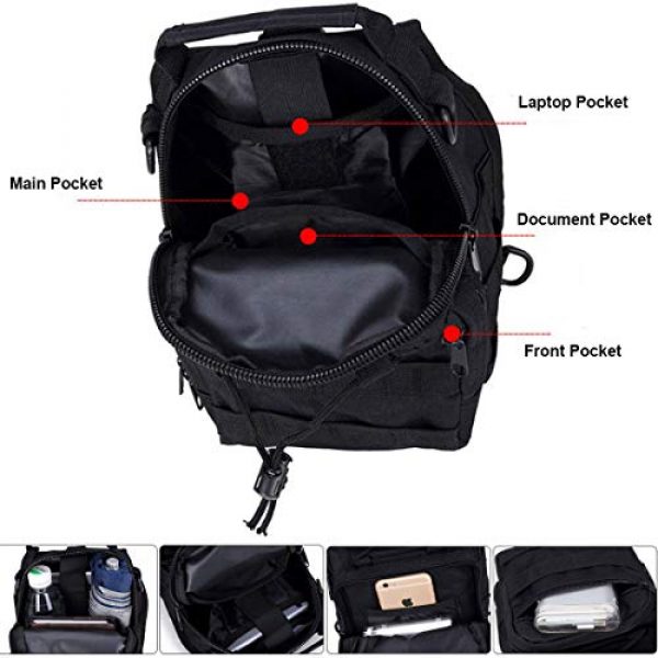 hopopower Tactical Backpack 4 Hopopower Tactical Sling Bag Pack Crossbody Shoulder Backpack Sport Daypack for Men