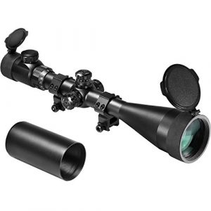 BARSKA Rifle Scope 1 Barska 6 - 24 x 60mm Swat Series Riflescope, Matte Black Finish with Mill-Dot IR Illuminated Reticle, 30mm Tube - AC10700