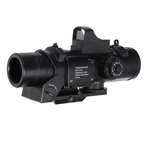Fightsong Rifle Scope 1 Fightsong 4X Magnifier Scope Red Dot Sight Magnifier Universal for Gel Ball Blaster Toy Outdoor Camping Travel Magnifier