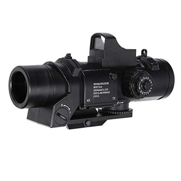 Fightsong Rifle Scope 1 Fightsong 4X Magnifier Scope Red Dot Sight Magnifier Universal for Gel Ball Blaster Toy Outdoor Camping Travel Magnifier