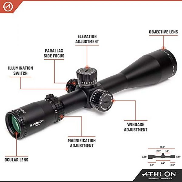 Wearable4U Rifle Scope 2 Athlon Optics Ares BTR 4.5-27x50 Direct Dial, Side Focus, 30mm Riflescope with Included Extra Battery CR2032 and Wearable4U Lens Cleaning Pen and Lens Cleaning Cloth Bundle