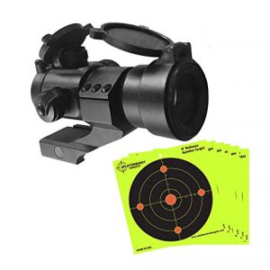 Optio Tactical Rifle Scope 1 Optio Reflex Red Dot Sight Bundle with 25 Splatterburst Targets - Picatinny Mount Included with Scope