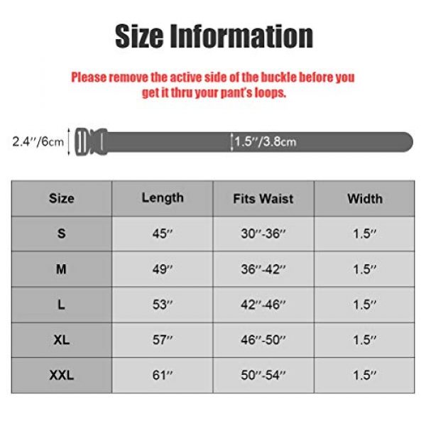 Fairwin Tactical Belt 3 Fairwin Tactical Belt, 2 Pack 1.5 Inch Military Tactical Belts for Men - Carry Tool Belt