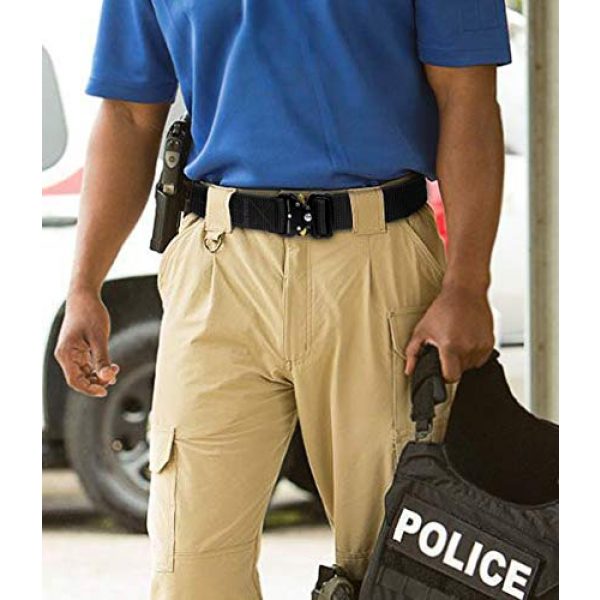 Fairwin Tactical Belt 7 Fairwin Tactical Gun Belts, 1.5 Inches Heavy Duty Two Layer EDC Belt with Quick-Release Buckle