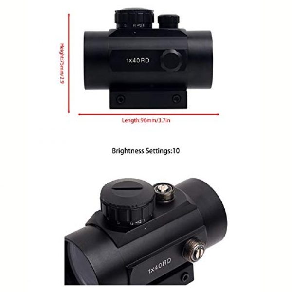 Fashion Sport Rifle Scope 7 Fashion Sport Optics Sight red dot riflescope Tactical 1X40 Illuminated Red Green Dot for Hunting