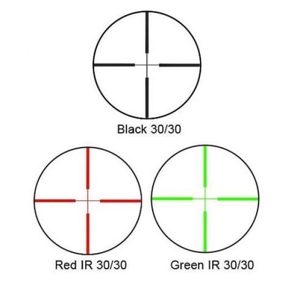 BARSKA Rifle Scope 7 BARSKA 3-9x42 IR Contour Dual Color Reticle 30/30 IR Riflescope