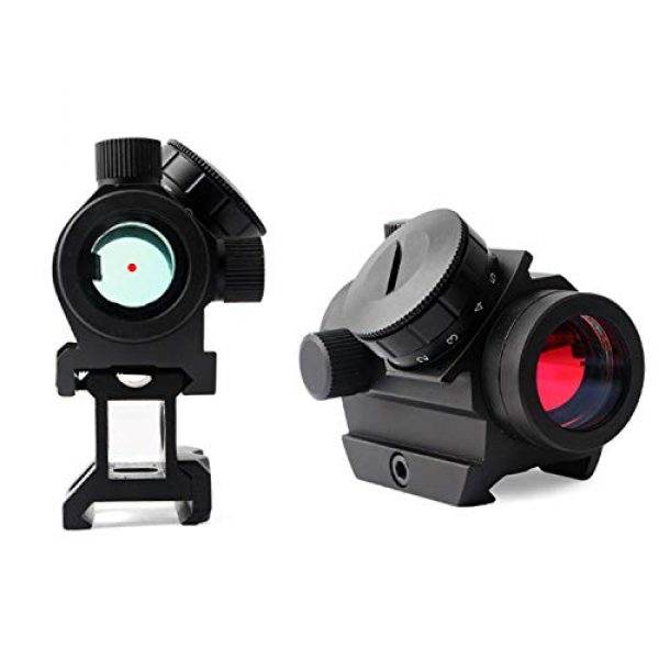 QILU Rifle Scope 5 QILU 3-4MOA Micro Red Dot Sight, 3-4 MOA Compact Red Dot Scope 1" Riser Mount for Cowitness with Iron Sights Waterproof and Shockproof Scratch Resistant Amber Lens