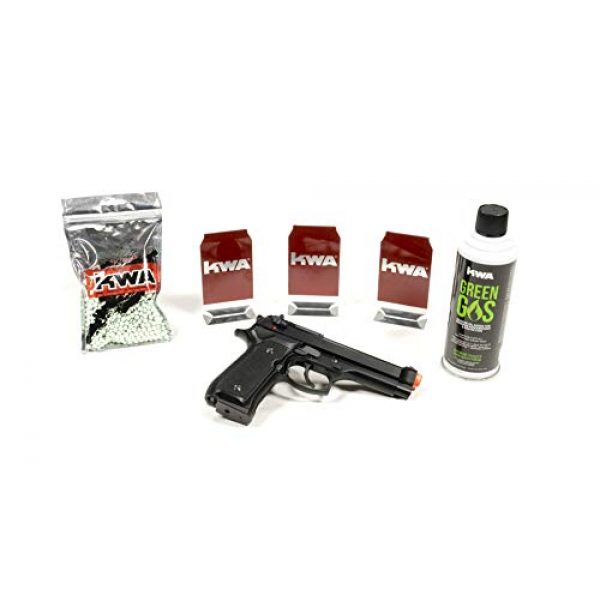 KWA Airsoft Pistol 1 KWA at-Home Self-Defense Training Kit M9 with 1000rd BBS Complete Kit (12-Pack of Targets)