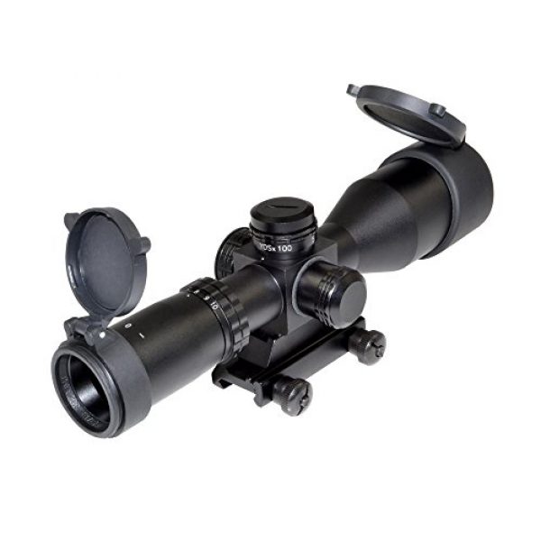 Eastvale Rifle Scope 3 Eastvale 2.5-10X40 Compact Rifle Scope with Illuminated Red, Green, Blue Mil-Dot Reticle Including Quick Detach Picatinny Mount