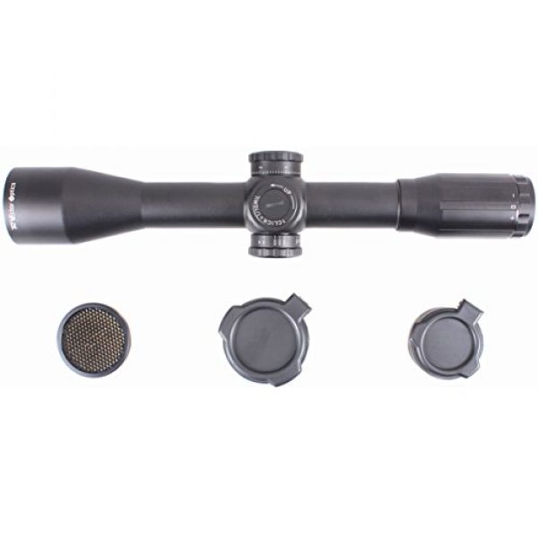 Vector Optics Rifle Scope 3 Vector Optics Marksman 10x44mm 1/10 MIL Hunting Riflescope with MP Reticle, Free 30mm Mount Rings, Lens Covers and Honeycomb Sunshade (Matte Black)
