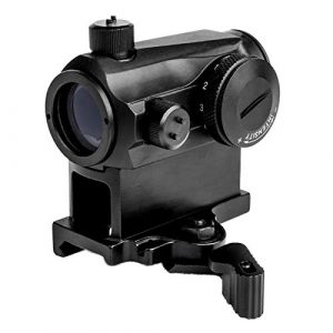 UELEGANS Rifle Scope 1 UELEGANS Tactical 2 MOA Red Dot Sight 1x24mm 10 Brightness Airsoft Sight Scope 20mm Rail Mount for Hunting and Shooting