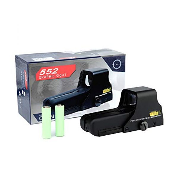 DJym Rifle Scope 5 DJym HD 1X Magnification Red Dot Sight, 22mm Rail Waterproof Shockproof Sight