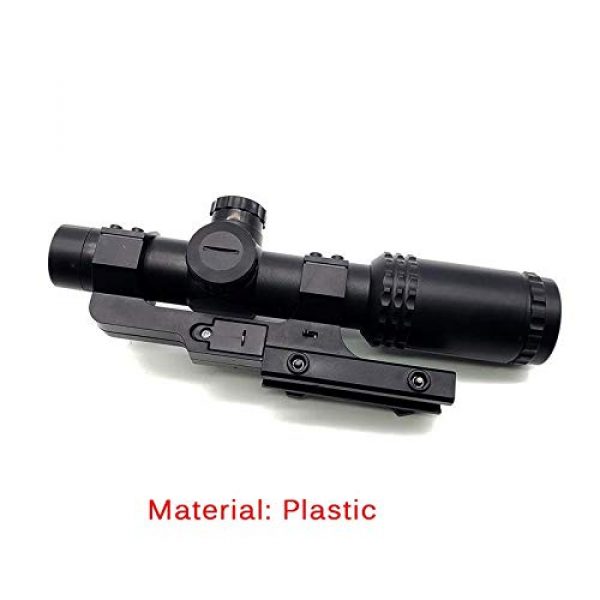 KTAIS Rifle Scope 2 KTAIS 8X Sight Scope Riflescope Green & Red Cross Tactical Hunting Optics Holographic Sight Toy Plastic Gun Accessories (Color : Black)