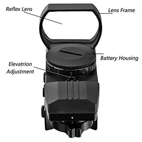 BESTSIGHT Rifle Scope 2 BESTSIGHTRed Green Dot Sight Reflex Tactical Riflescope 4 Reticle Patterns with 20mm/11mm Free Mount Rails