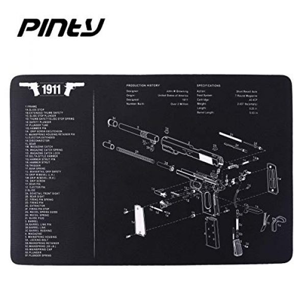 Pinty Rifle Scope 6 Pinty Rifle Scope 3-9x32 Rangefinder Illuminated Reflex Sight Green Dot Laser Sight & 17"x11" Handgun Cleaning Mat Detailed Pistol Diagram