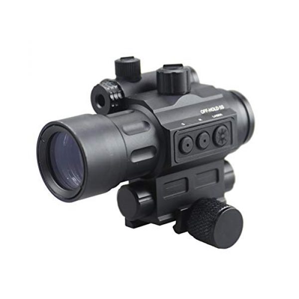 DJym Rifle Scope 1 DJym Advanced Button Red Dot Sight, 1X Waterproof and Anti-Fog Rifle Scope