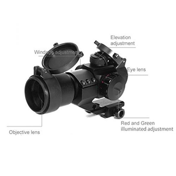 AJDGL Rifle Scope 2 AJDGL 1x30mm Red/Green Dot Sight with Mount- Optics Holographic Reticle Tactical Sight for Hunting Gun Rifle Airsoft Sniper Magnifier