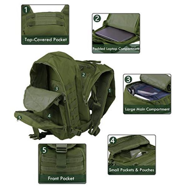 T1FE 1SFE Tactical Backpack 4 T1FE 1SFE Tactical Military Backpack Molle Backpack 35L Tactical Survival Bag Bugout Assault Pack Laptop Rucksack