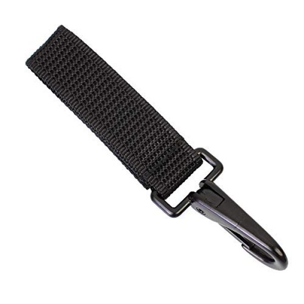 ROCOTACTICAL Tactical Pouch 4 ROCOTACTICAL Duty Nylon Web Key Ring Holder, Key Strap Keeper with Snap and Metal Key Clip, Belt Keeper with Key Holder, 2 Pack