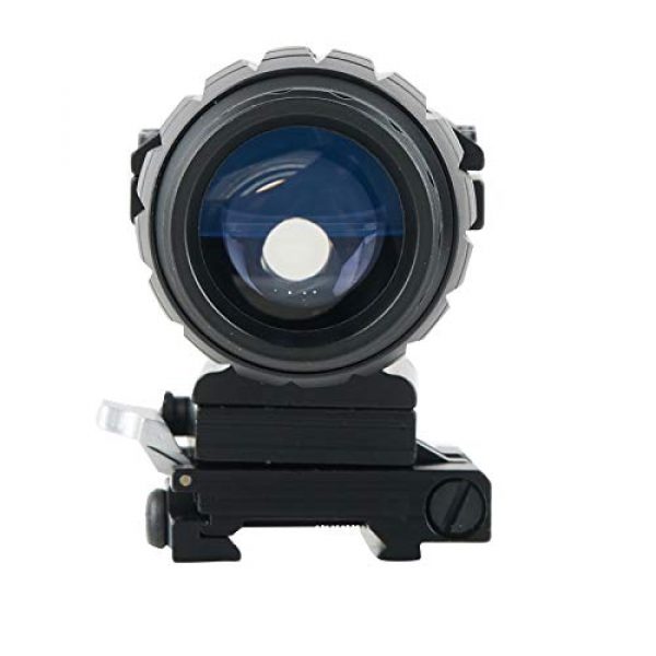 Bbrand Rifle Scope 5 3X Magnifier flip to Side Scope 3x30mm Rifle Magnifier with QD Mount and Len Covers (Black)