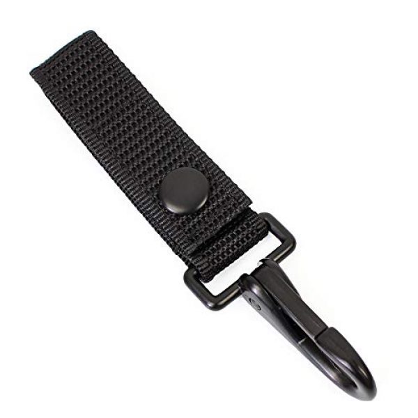 ROCOTACTICAL Tactical Pouch 3 ROCOTACTICAL Duty Nylon Web Key Ring Holder, Key Strap Keeper with Snap and Metal Key Clip, Belt Keeper with Key Holder, 2 Pack