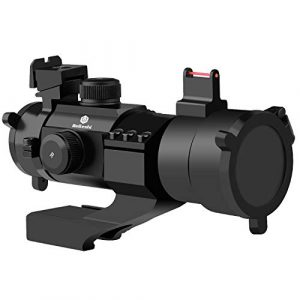 Beileshi Rifle Scope 1 Beileshi 1x30 Red/Green Dot Sight, Sight with Fiber and Honeycomb Sunshade
