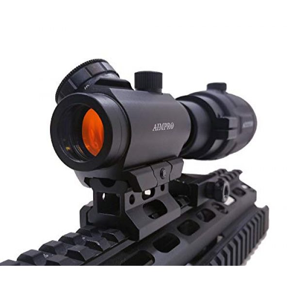 AIMPRO Rifle Scope 3 AIMPRO Micro Red Dot Sight with Flip to Side Magnifier Combo