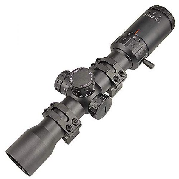 Persei Rifle Scope 2 Persei 1.5-15x32 Rifle Scope with Red Illuminated Glass Reticle 30mm Tube and Medium Profile Scope Rings