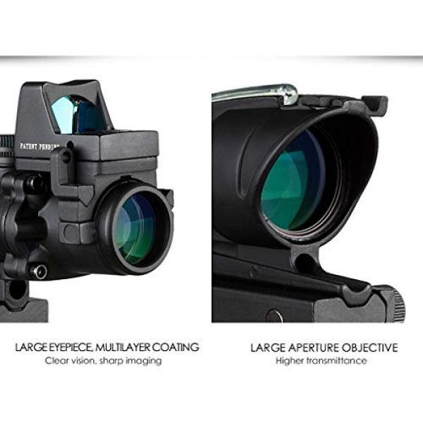 AJDGL Rifle Scope 3 AJDGL Optic Scope 4x32 Scope True Fiber Red Illuminated Crosshair Reticle Scopes with 20mm Rail Mount Holographic Sight