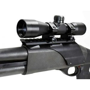 TRINITY Rifle Scope 1 TRINITY Tactical 4x32 rangefinder Sight for Remington 870 12ga Home Defense Tactical Optics Hunting Accessory Aluminum Black Picatinny Weaver Base Adapter Single Rail Mount.
