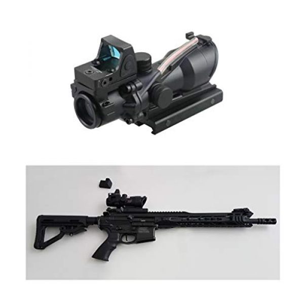 AJDGL Rifle Scope 4 AJDGL Optic Scope 4x32 Scope True Fiber Red Illuminated Crosshair Reticle Scopes with 20mm Rail Mount Holographic Sight