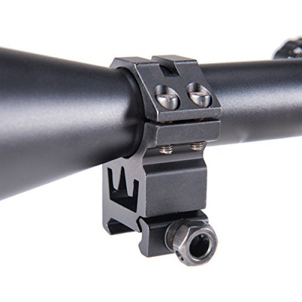 Pinty Rifle Scope 6 Pinty 3-9X40 Rifle Scope AO Red Green Blue Illuminated Mil Dot with Flip-Open Covers, Sunshade Tube