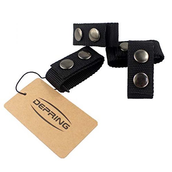 Depring Tactical Belt 7 Depring Tactical Belt Keeper for 2.25 inch Duty Belt 4-Pack Double Snaps Nylon Strap Holder
