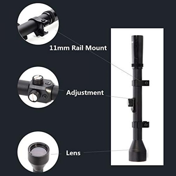 Luger Rifle Scope 3 Luger Tactical 4X Rifle Scope Hunting Shooting Outdoor Sports Game Toy Accessories