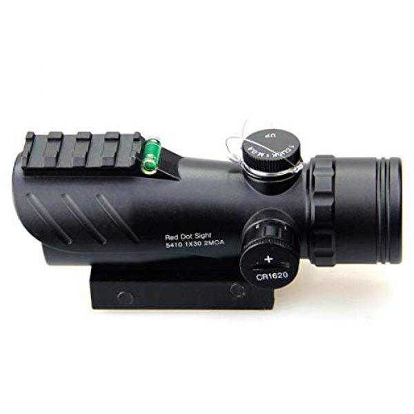 DJym Rifle Scope 2 DJym Red Dot Sight with Air Level, Parallax Free Unlimited Eye Relief Usefriendly for Close Range Hunting and Shooting