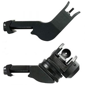 KTAIS Rifle Sight 1 KTAIS US 45 Degree Offset Front&Rear Rapid Transition BUIS Adjustable Iron Sight Set (Color : Black)
