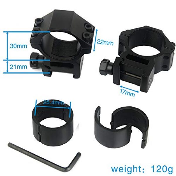 UniqueFire Rifle Scope Ring 2 UniqueFire 1 Pair Scope Mount Dual Rings 25.4mm / 30mm fits 20mm Picatinny Weaver Rail Bracket Mount For Torch Holder Accessories