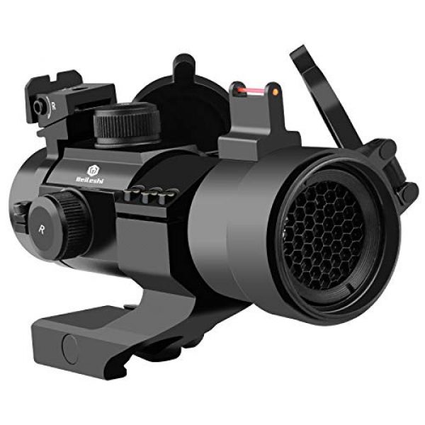 Beileshi Rifle Scope 2 Beileshi 1x30 Red/Green Dot Sight, Sight with Fiber and Honeycomb Sunshade